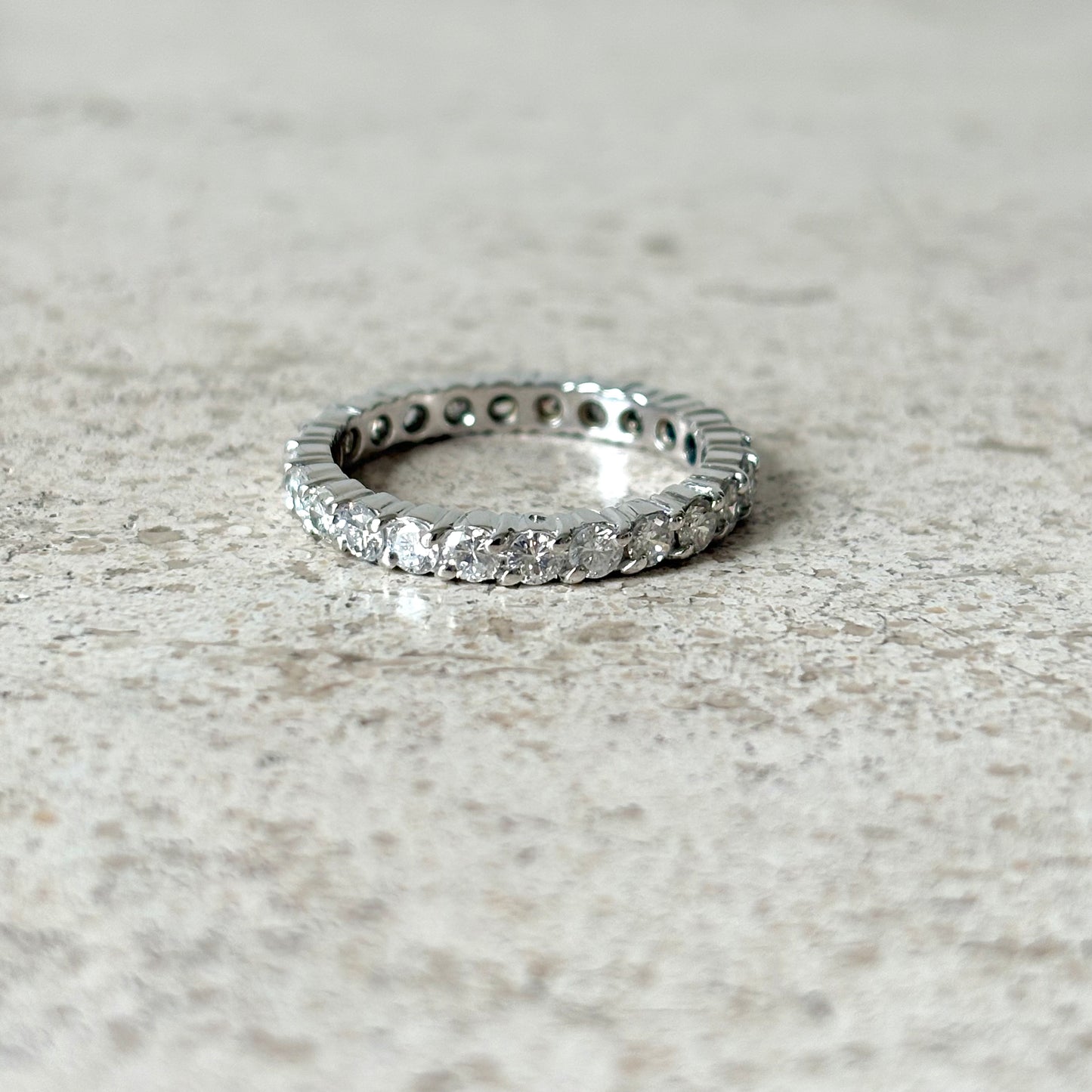 Bague Alliance Tour Complet - Or Blanc 750 & Diamants