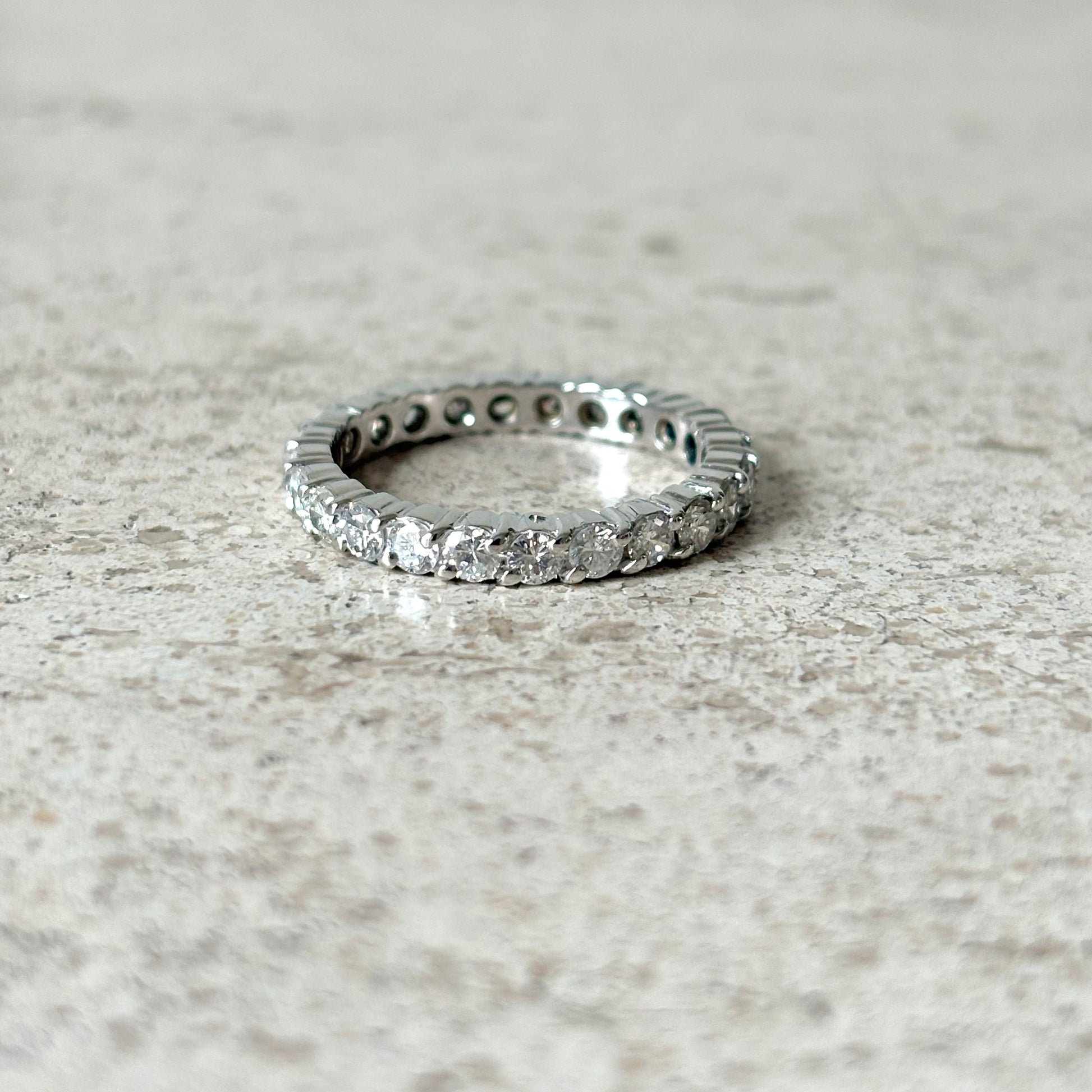 Bague Alliance Tour Complet - Or Blanc 750 & Diamants