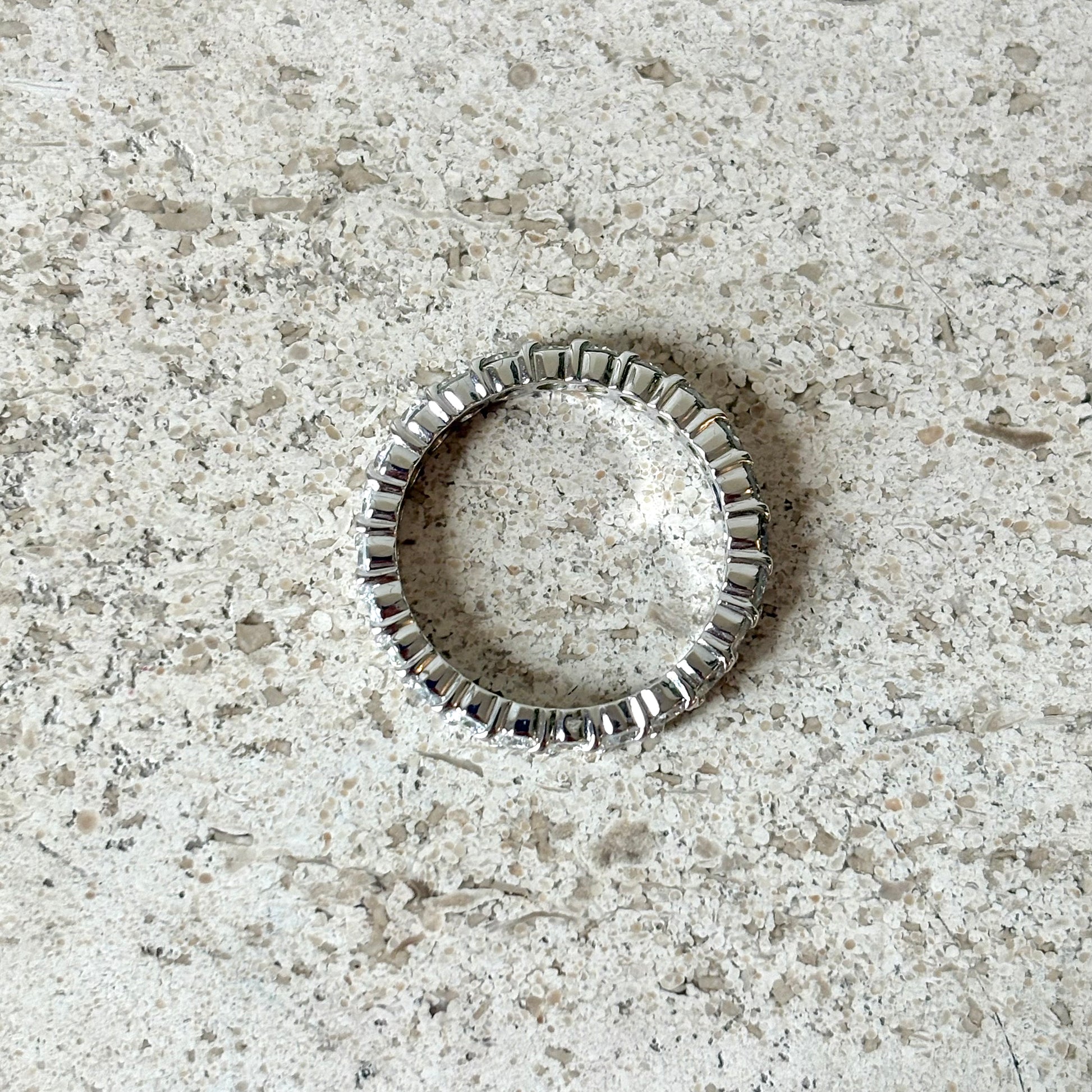 Bague Alliance Tour Complet - Or Blanc 750 & Diamants