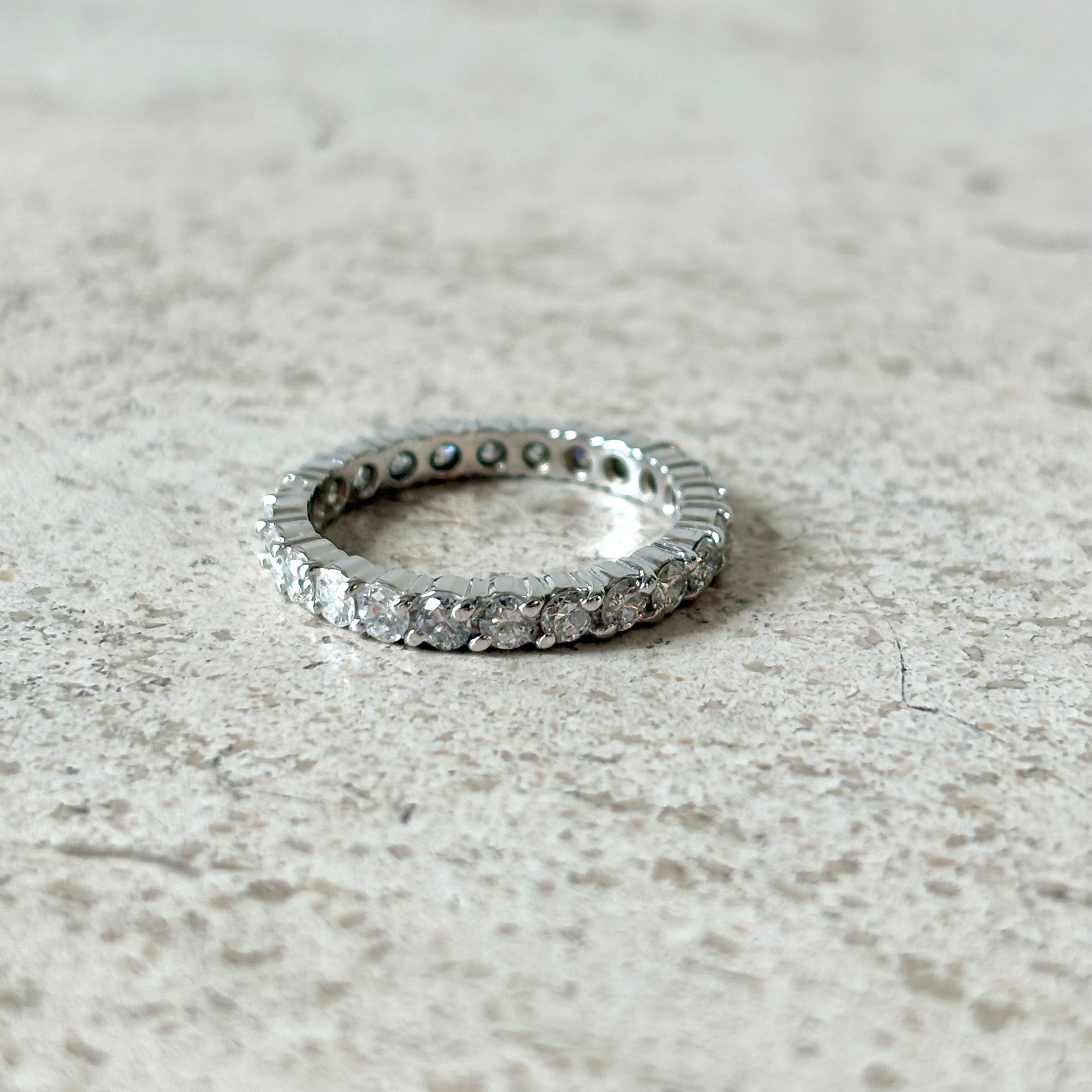 Bague Alliance Tour Complet - Or Blanc 750 & Diamants