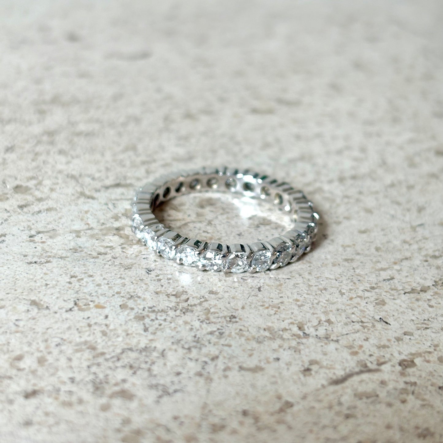 Bague Alliance Tour Complet - Or Blanc 750 & Diamants