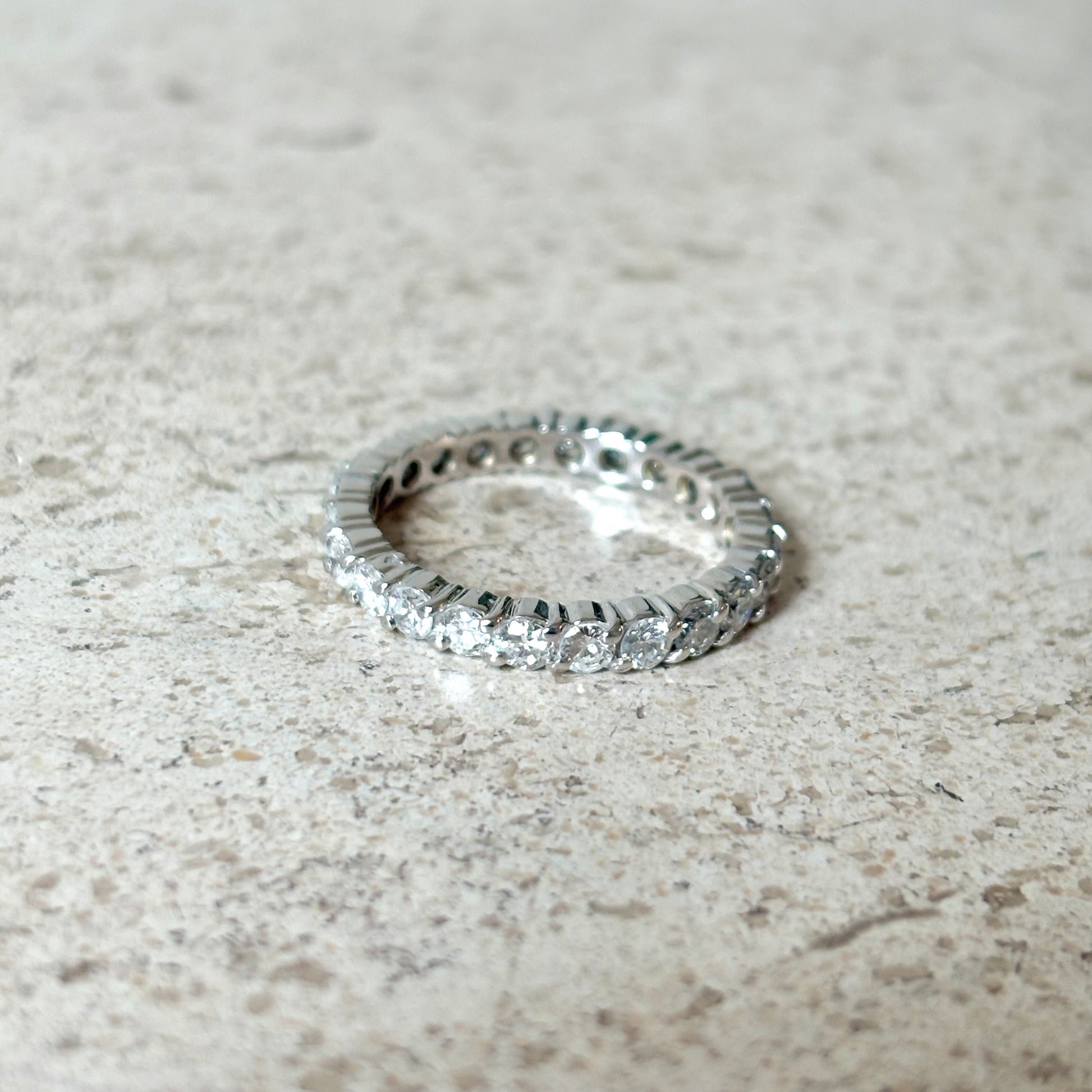 Bague Alliance Tour Complet - Or Blanc 750 & Diamants