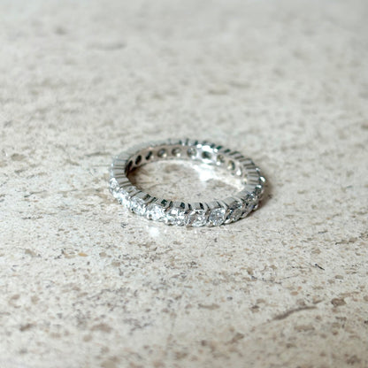 Bague Alliance Tour Complet - Or Blanc 750 & Diamants