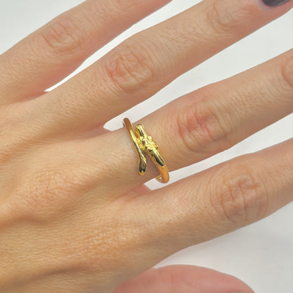 Horse Pattern Ring - 750 Yellow Gold