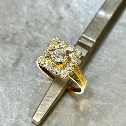 Bague Vintage - Or Jaune 750 & Diamant