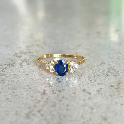 Bague Nausicaä Mini - Or Jaune 750 Saphir & Diamants