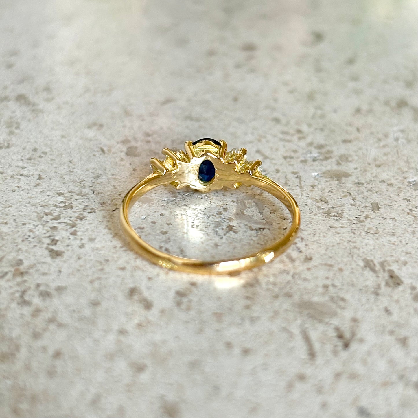 Bague Nausicaä Mini - Or Jaune 750 Saphir & Diamants