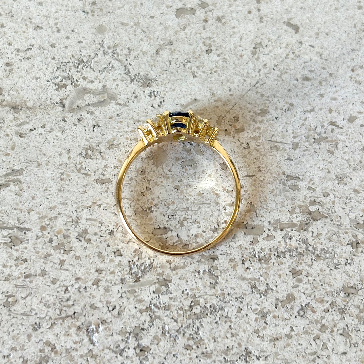 Bague Nausicaä Mini - Or Jaune 750 Saphir & Diamants