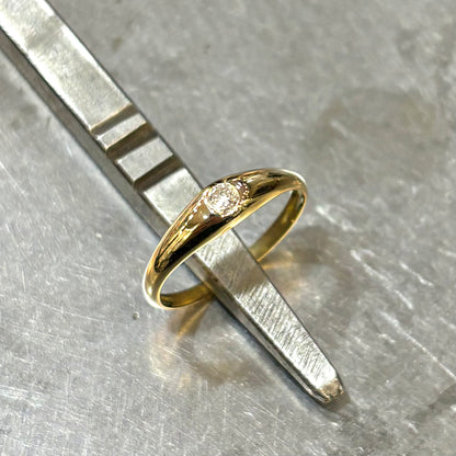 Bague Jonc - Or Jaune 750 & Diamant