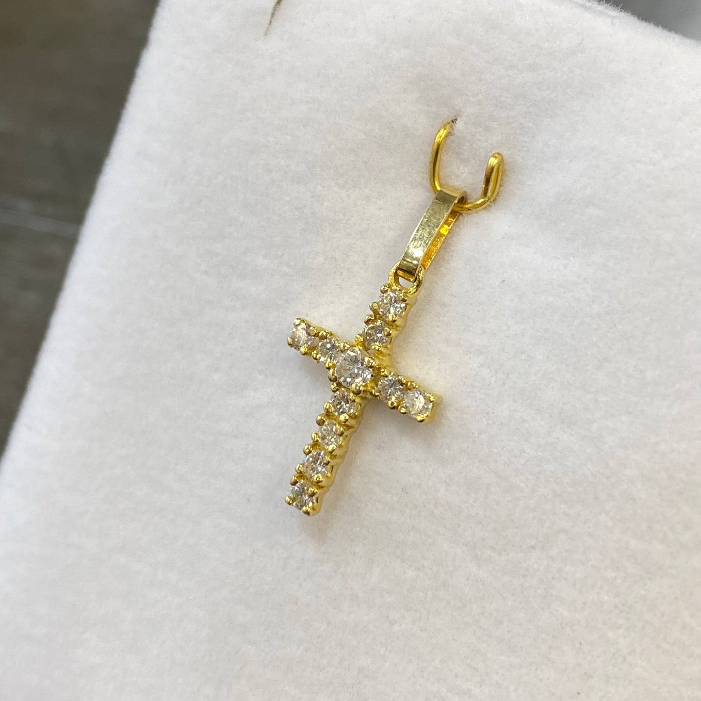 Pendentif Croix - Or Jaune 750 & Diamants Neuf