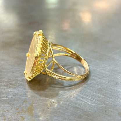 Bague Pièce - Or Jaune 750 & Pièce 20 Francs Suisse