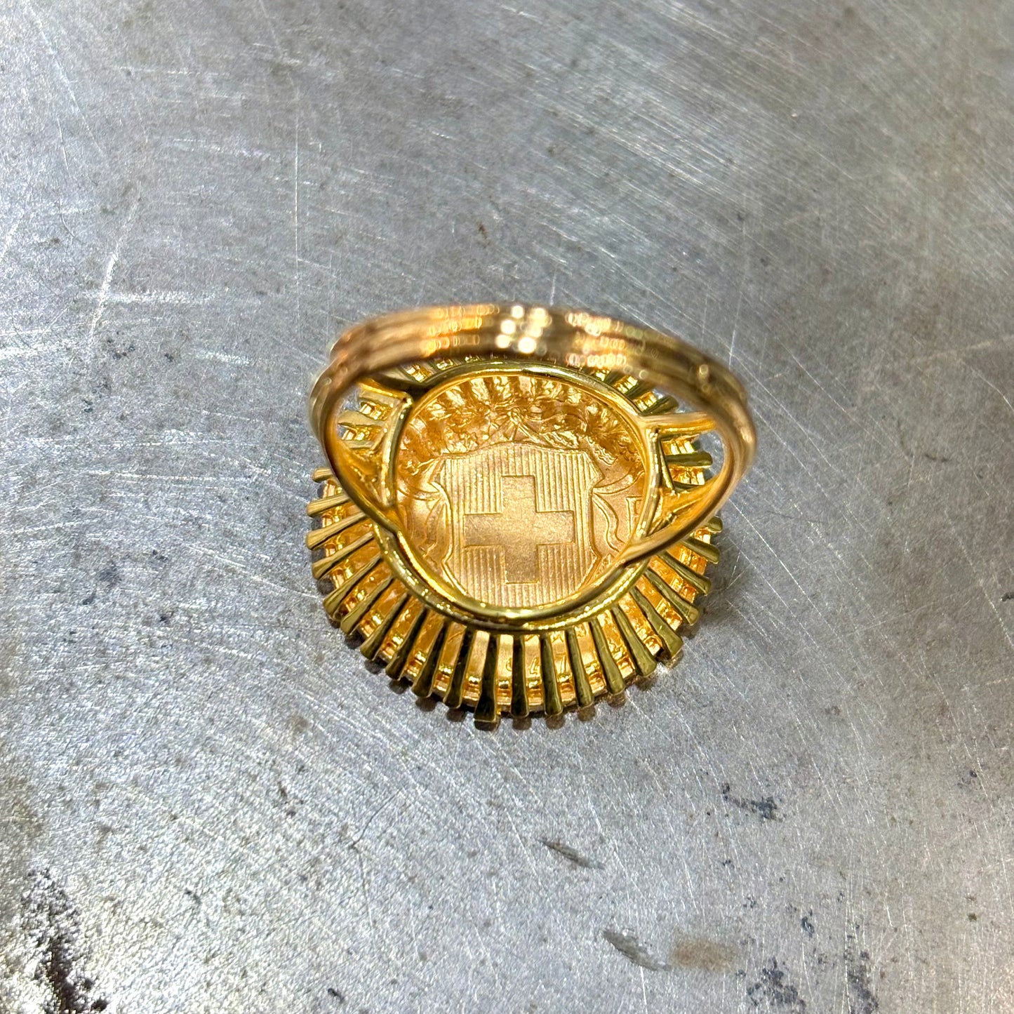 Bague Pièce - Or Jaune 750 & Pièce 20 Francs Suisse