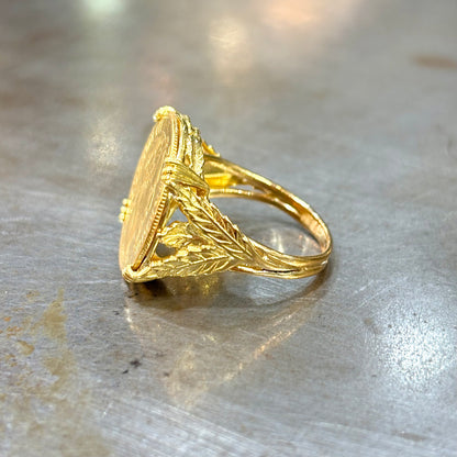 Bague Pièce - Or Jaune 750 & Pièce Or 10 Francs Napoléon