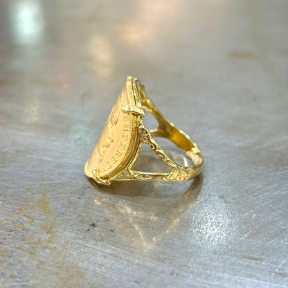 Bague Pièce - Or Jaune 750 & Pièce Or 20 Francs Napoléon