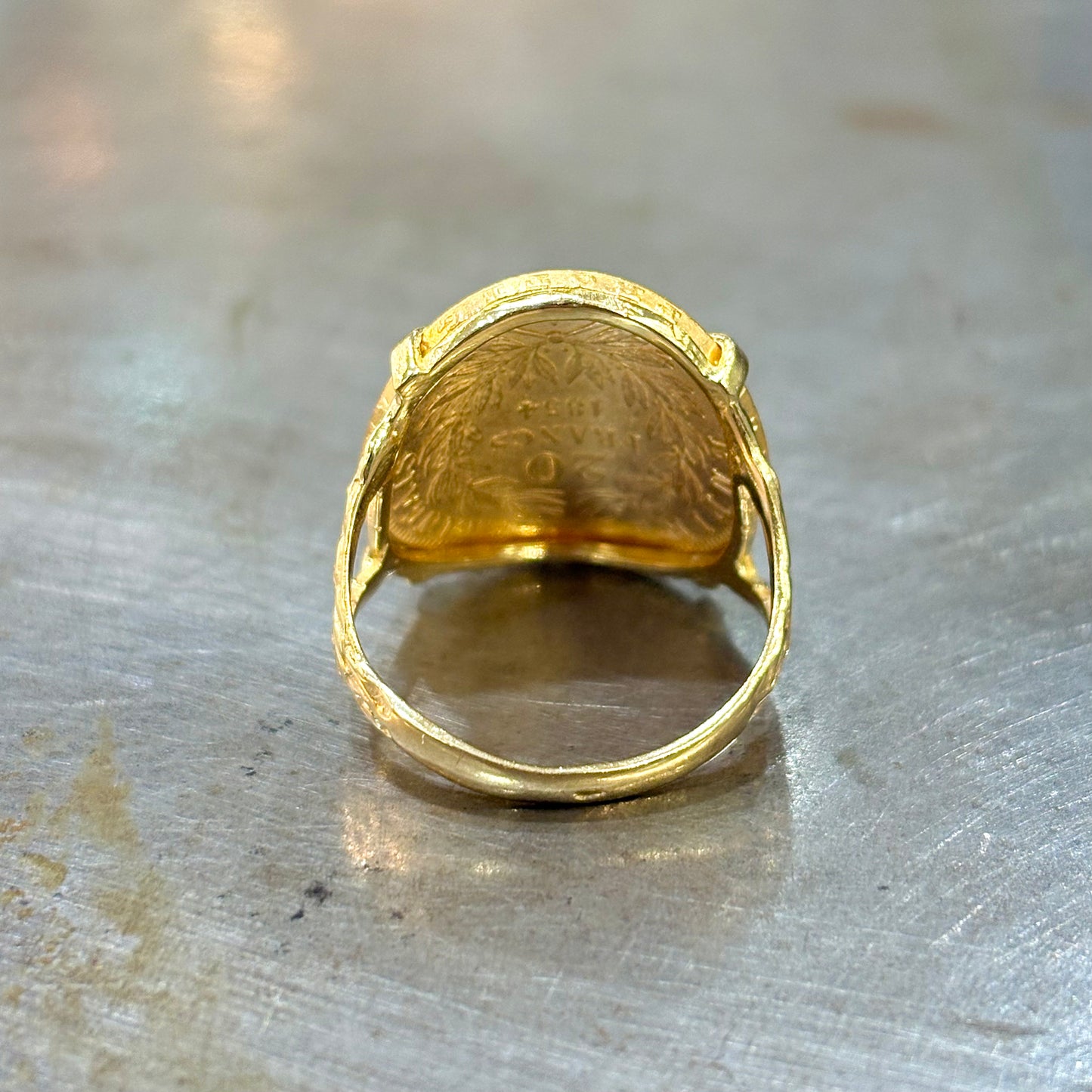 Bague Pièce - Or Jaune 750 & Pièce Or 20 Francs Napoléon