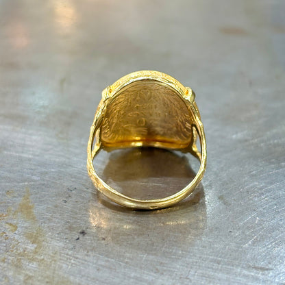 Bague Pièce - Or Jaune 750 & Pièce Or 20 Francs Napoléon