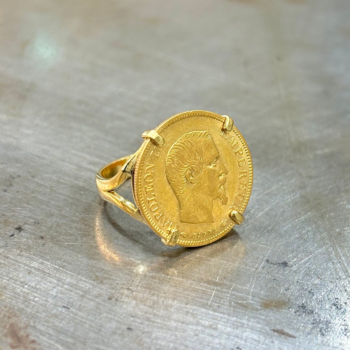 Bague Pièce - Or Jaune 750 & Pièce 10 Francs Napoléon