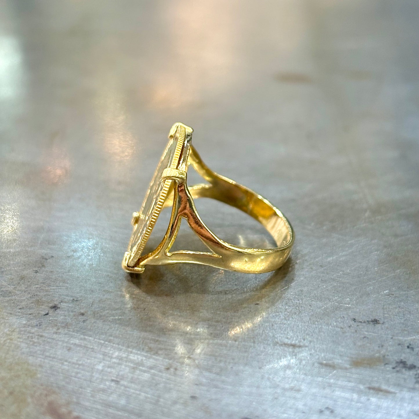 Bague Pièce - Or Jaune 750 & Pièce 10 Francs Napoléon