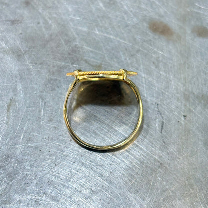 Bague Pièce - Or Jaune 750 & Pièce 10 Francs Marianne Coq