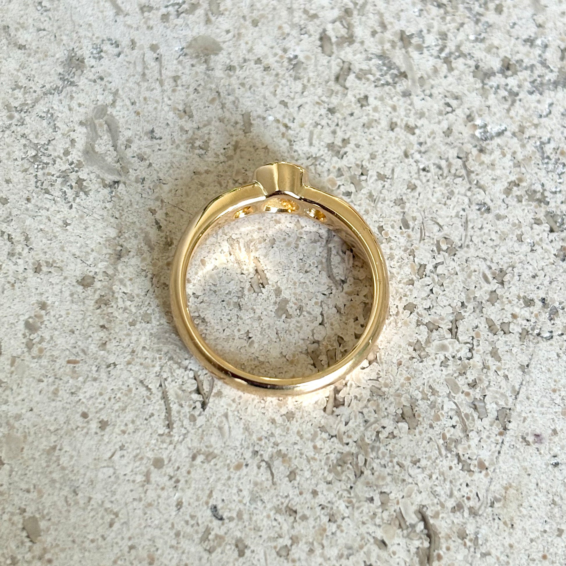 Bague Solitaire - Or Jaune 750 & Diamants