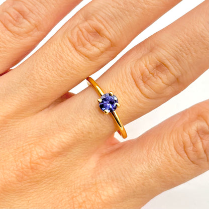 Natori Ring - 750 Yellow Gold &amp; Tanzanite