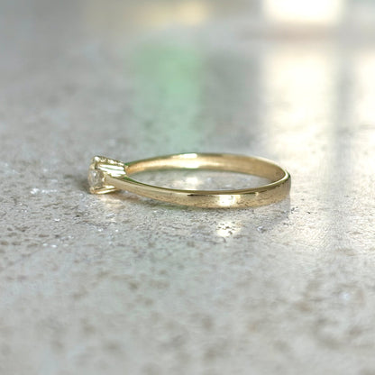 Bague Solitaire - Or Jaune 750 & Diamant