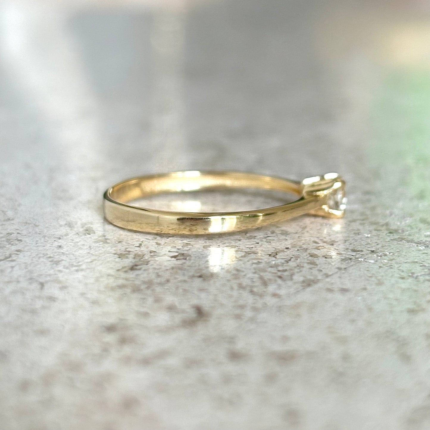 Bague Solitaire - Or Jaune 750 & Diamant