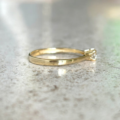 Bague Solitaire - Or Jaune 750 & Diamant