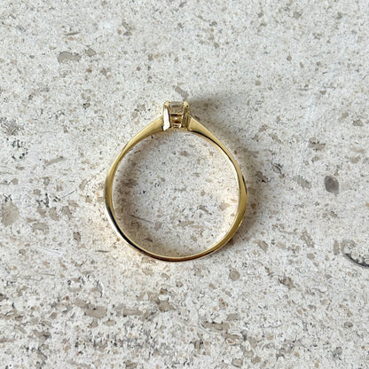 Bague Solitaire - Or Jaune 750 & Diamant