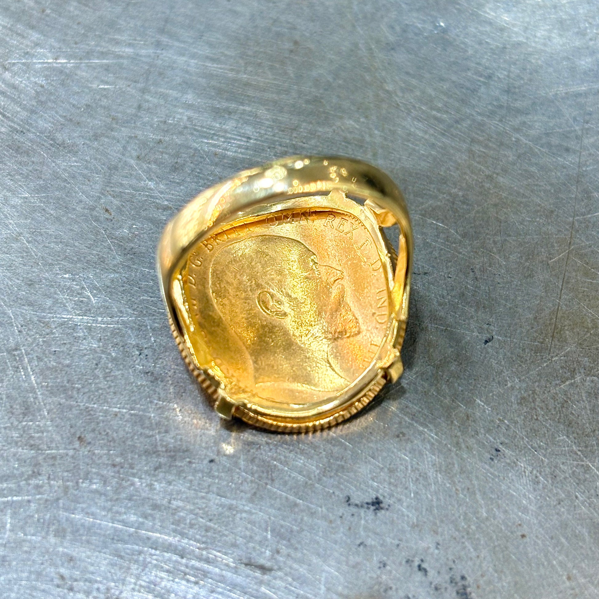 Bague Pièce - Or Jaune 750 & Pièce Souverain