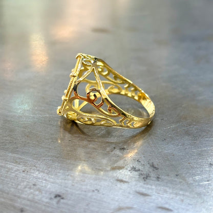 Bague Chevalière Pièce - Or Jaune 750 & Pièce Or 5 Francs Napoléon