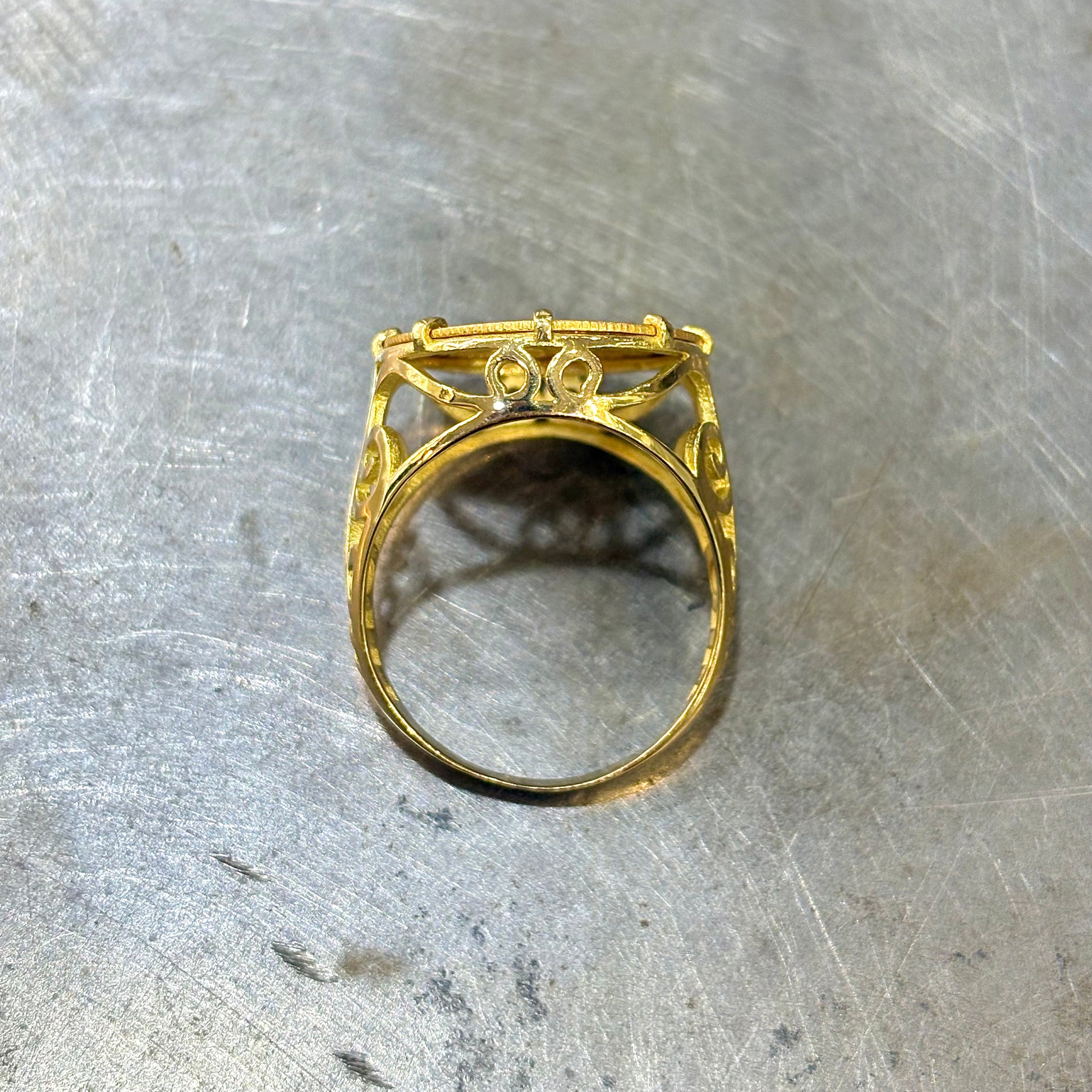 Bague Chevalière Pièce - Or Jaune 750 & Pièce Or 5 Francs Napoléon