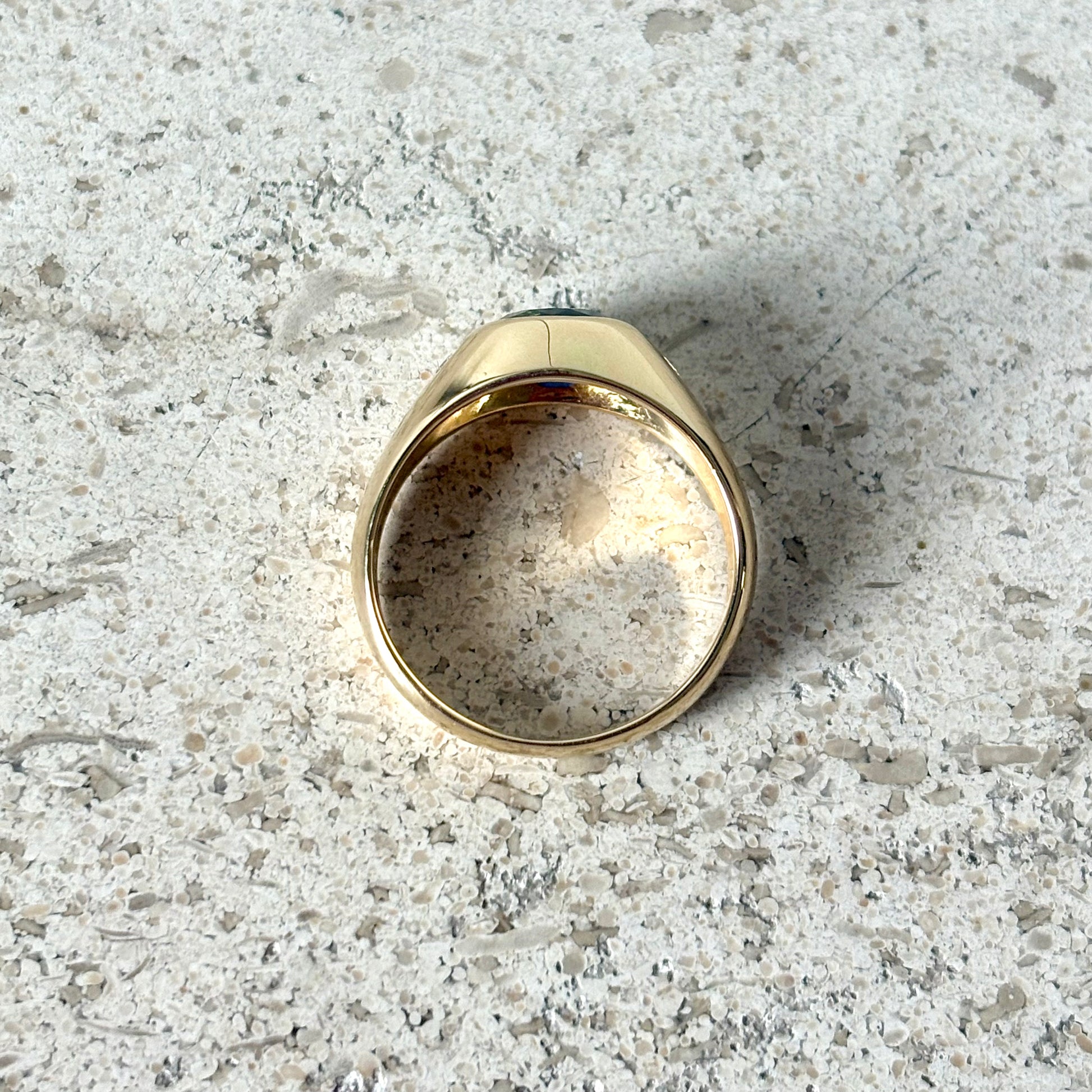 Bague Jonc - Or Jaune 750 Saphir & Diamants