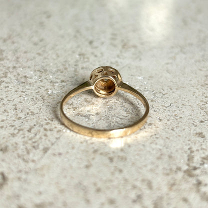 Bague Solitaire Vintage - Or Jaune 585 & Diamants