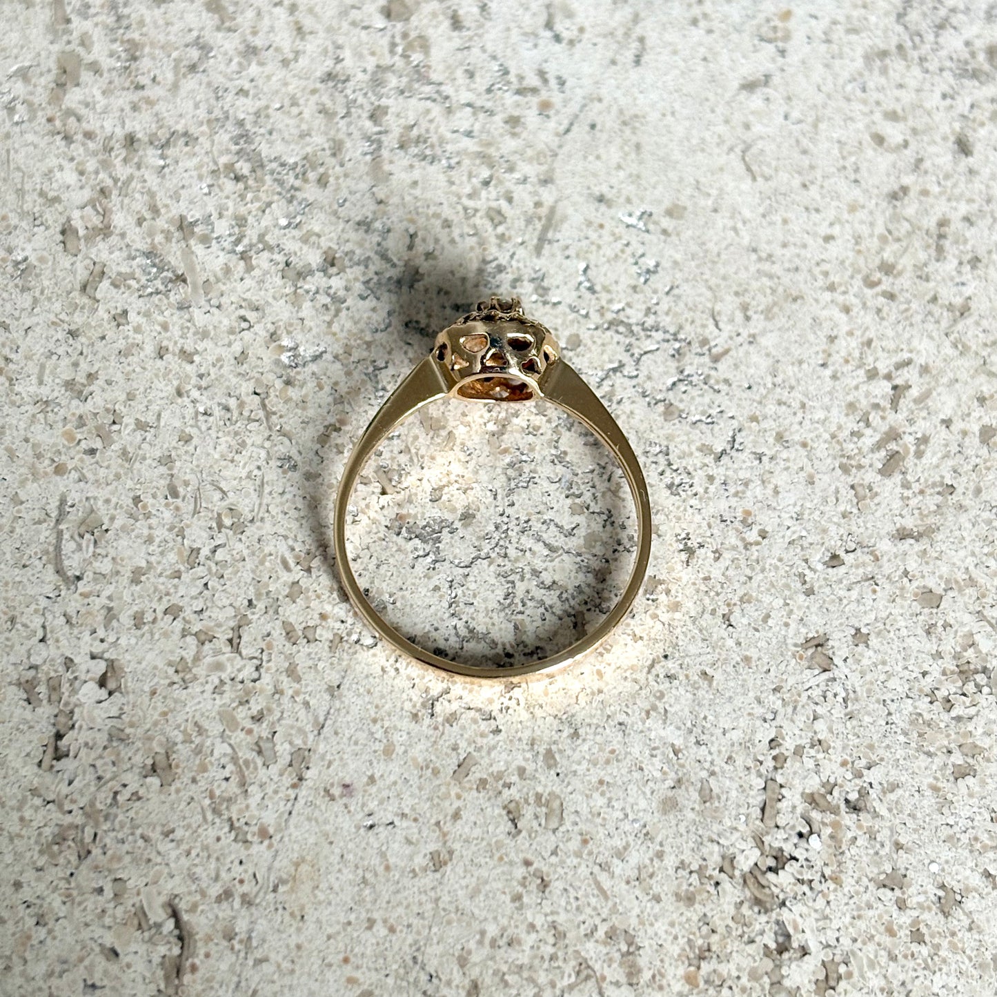 Bague Solitaire Vintage - Or Jaune 585 & Diamants