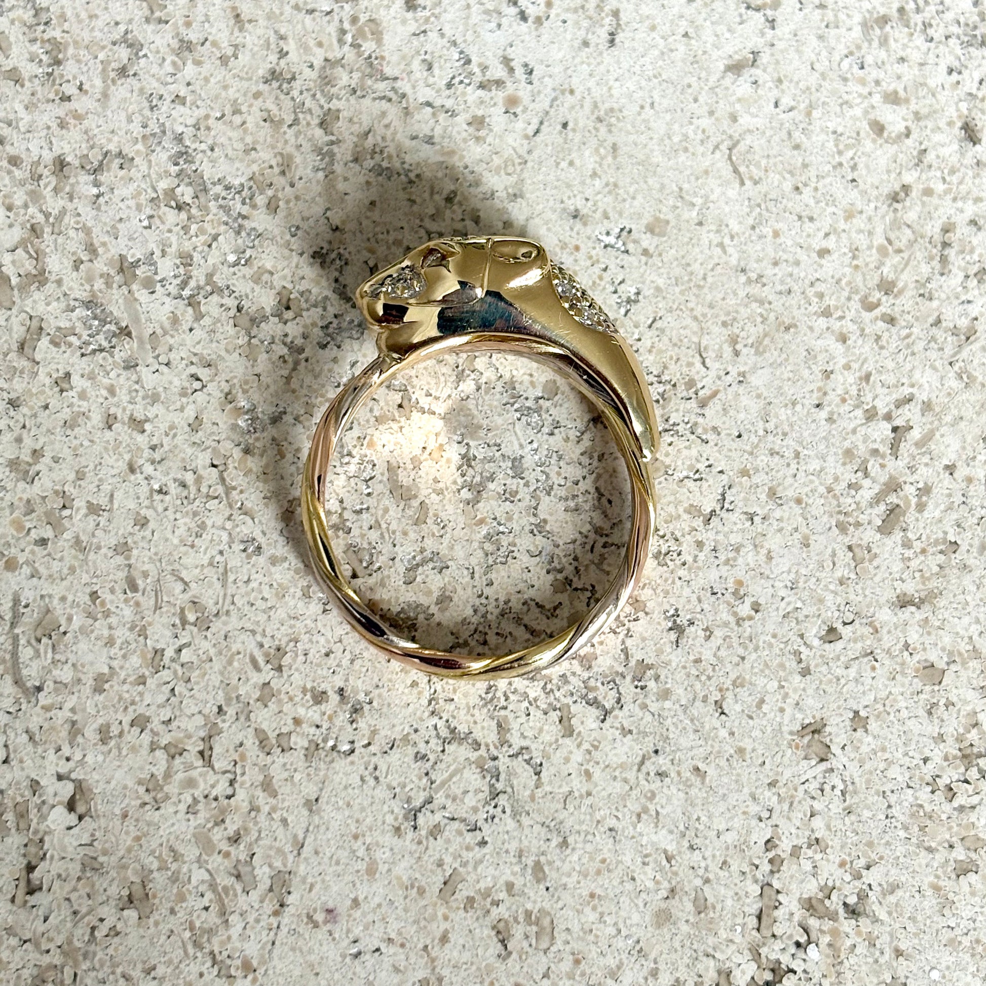 Bague Panthère - 3 Ors & Diamants