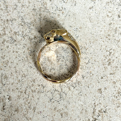 Bague Panthère - 3 Ors & Diamants