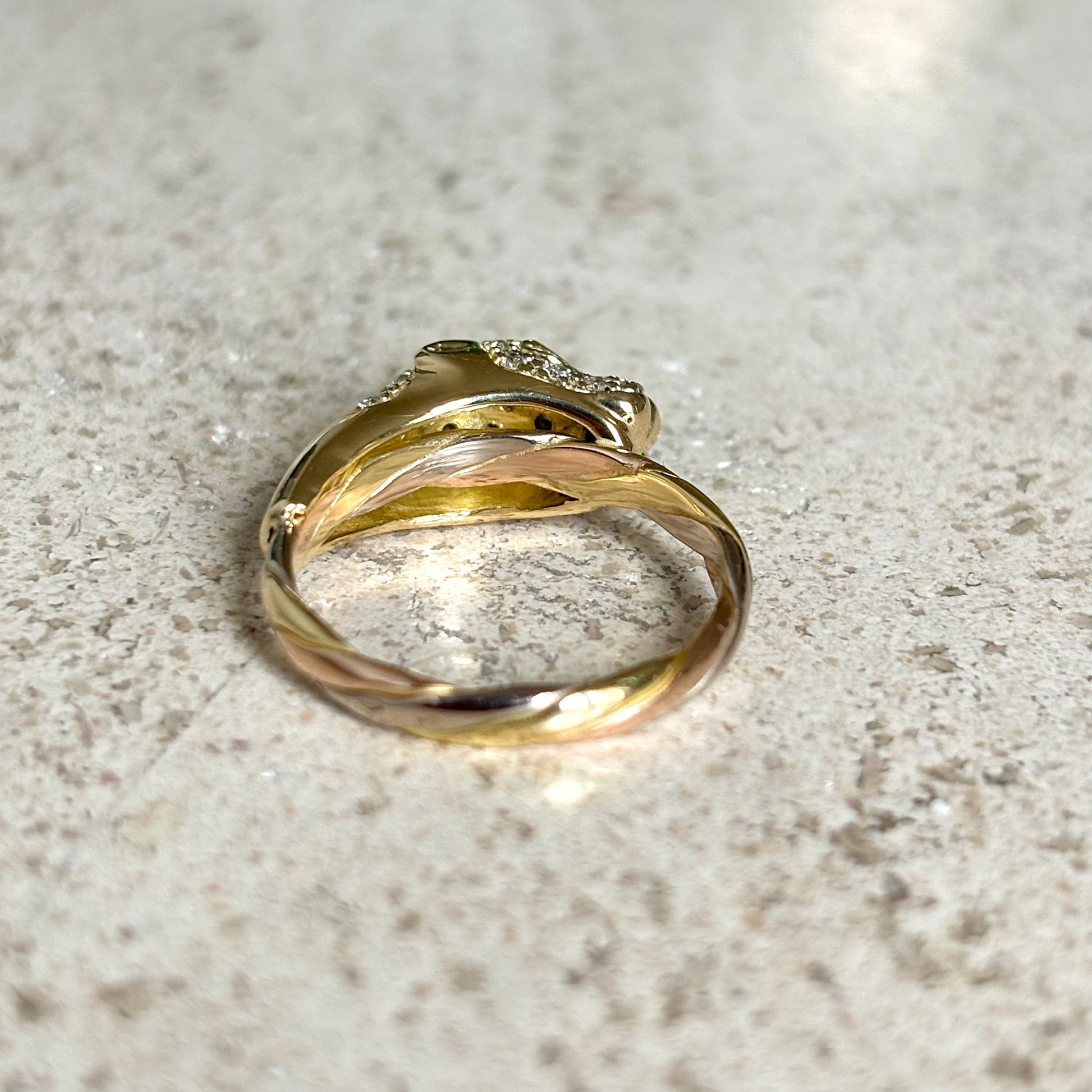 Bague Panthère - 3 Ors & Diamants