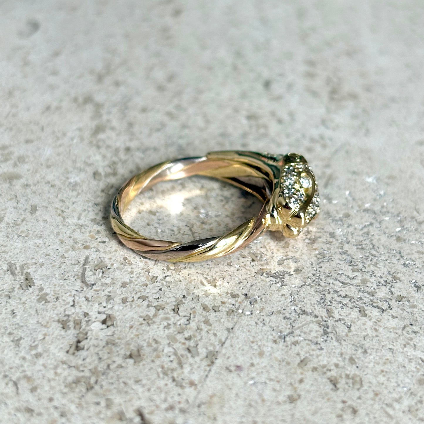 Bague Panthère - 3 Ors & Diamants