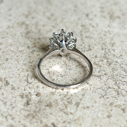 Bague Marguerite - Or Blanc 750 Saphir & Diamants