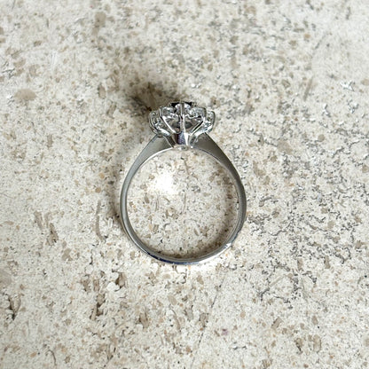 Bague Marguerite - Or Blanc 750 Saphir & Diamants