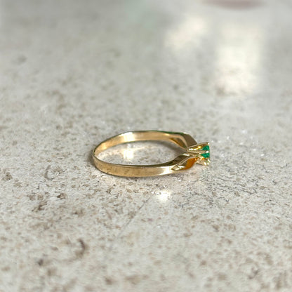 Bague Vintage - Or Jaune 750 & Émeraude