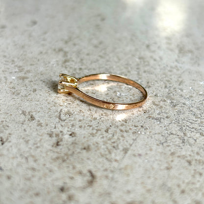 Bague Solitaire  - Or Rose 750 & Diamant