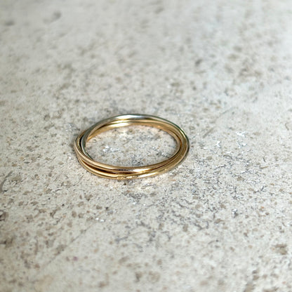 Bague Alliance 3 Ors - Or Jaune/Blanc/Rose 750