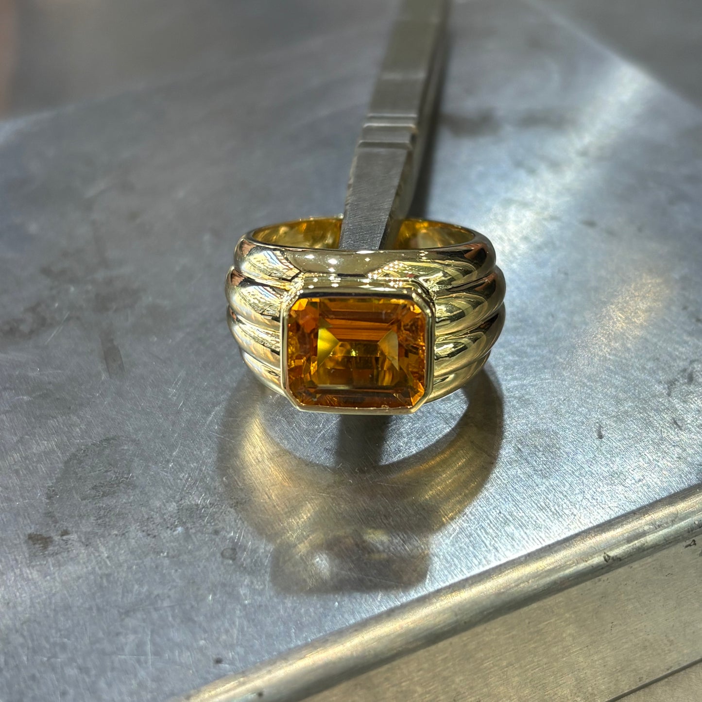 Bague Vintage - Or Jaune 750 & Citrine