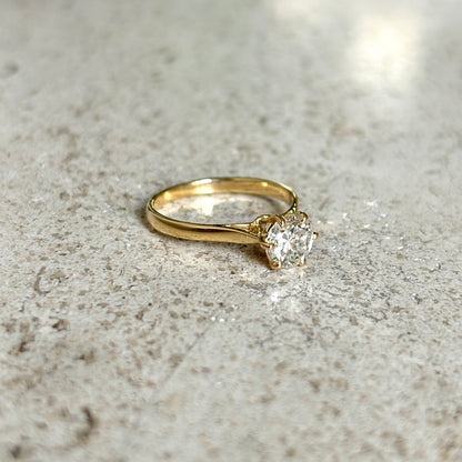 Bague Solitaire - Or Jaune 750 & Diamant