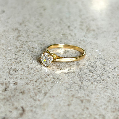 Bague Solitaire - Or Jaune 750 & Diamant