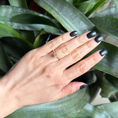 Bague Solitaire - Or Jaune 750 & Diamant