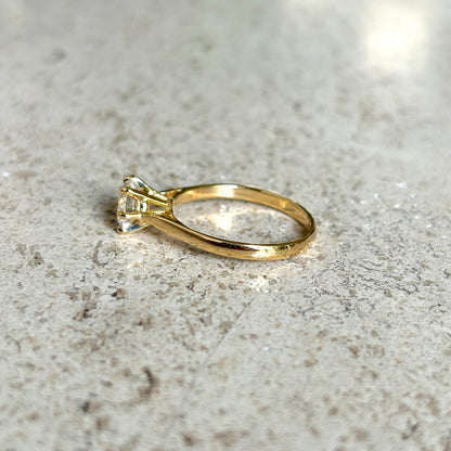 Bague Solitaire - Or Jaune 750 & Diamant