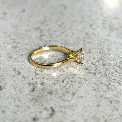 Bague Solitaire - Or Jaune 750 & Diamant